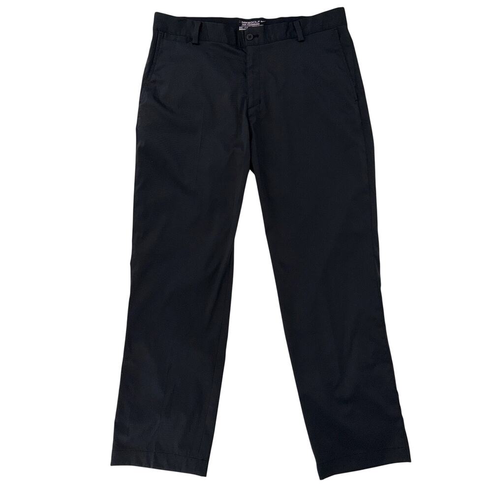 Nike Golf Dri-FIT Black Flat Front Performance Tech Pants 33x32 - measures 33x29 - Picture 3 of 16